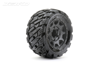Jetko EX Tyre ST Rockform Black Wheel 2.8" Hex 12,14,17mm (2)
