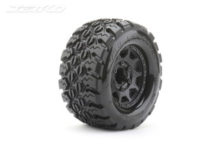 Jetko EX Tyre MT King Cobra Black Wheel 2.8" Hex 12,14,17mm (2)