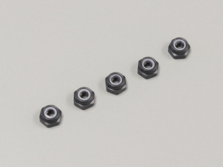 Alu Nylon Lock Nuts Gunmetal M2.6x3.0mm (5) Kyosho