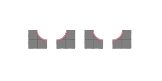 Kyosho Mini-Z Grand Prix Circuit50 Large Corner Set (16pcs)