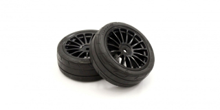 Pre-Glued Tyres 15 Spokes Black Wheels 1:10 Fazer 2.0 (2) Medium