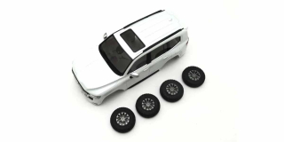 Bodyshell Toyota Land Cruiser 300 Black Mini-Z 4X4 MX01