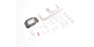 Bodyshell Skyline 2000GT-R (KPGC10) Mini-Z + 4WD Rims (White Body)