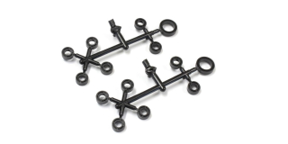 POM BUSH SET 5X10X4MM (12) BLACK OUTLAW RAMPAGE