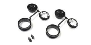 Black Wheels 1.9 Inch Outlaw Rampage (2) Kyosho