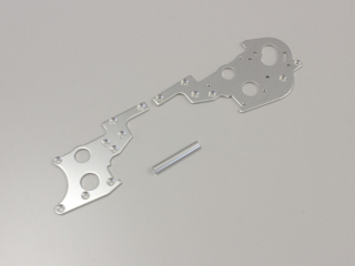 Rear side plate set Kyosho Optima (2) Silver
