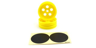 Front Wheel Kyosho Tomahawk-Ultima JJ (2) Yellow 2.0 inches