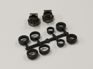 REAR HUB CARRIER V2 RB5-RB6-RB7-ZX5-RT5-SC (0.5) ALU-GUN METAL