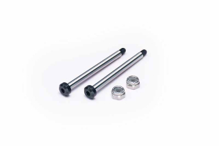 Koswork AE RC10 Front Inner 43mm Hardened Hinge Pin w/locknuts (2)