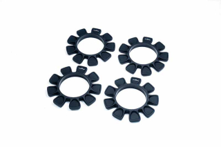 Koswork UFO High Strength Silicone 1:8 BuggyTire Glue Bands (4) Black
