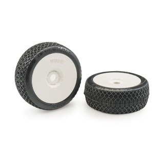 Matrix Blackhole Ultra Soft 1:8 Buggy Pre-glued White Wheels (2)