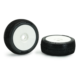 Matrix Neutron Ultra Soft 1:8 Buggy Pre-glued White Wheels (2)