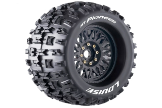 MT-PIONEER SPORT 1/8, 0 a 1/2 offset 17mm odnímatelný hex, Černé disky, 2 ks