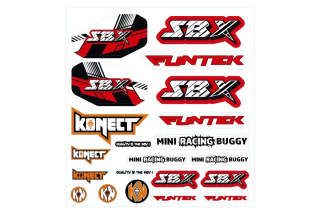 Samolepky SBX buggy, červené
