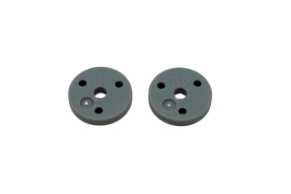 Přesné plastové pístky 1/10 BBS tlumičů (1.6x3 díry, ploché) (13mm) (2 ks)