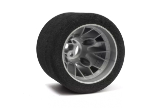 Mechové zadní gumy, PAN CAR 1/10, stříbrný disk, sh 30, 2 ks.