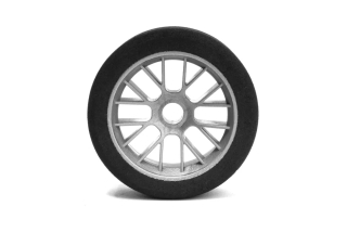 Mechové přední gumy, PAN CAR 1/10, stříbrný disk, sh 32, 2 ks.