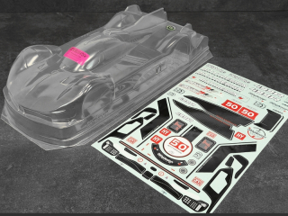 Karoserie čirá 499R Hypercar 1/10 190mm pro nízkoprofilové TC podvozky, lehká