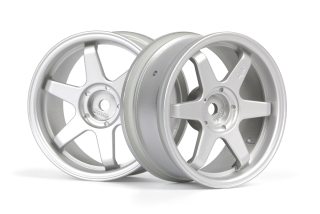 TE37 disky 26mm stříbrné (3mm offset) 2ks