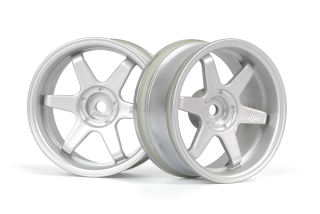 TE37 disky 26mm stříbrné (6mm offset) 2ks
