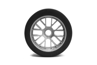 Mechové přední gumy, PAN CAR 1/10, stříbrný disk, sh 42, 2 ks.