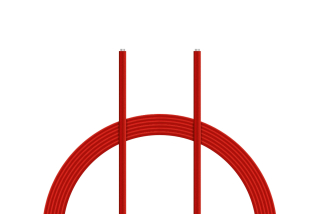 Kabel silikon 0.75mm2 1m (červený)
