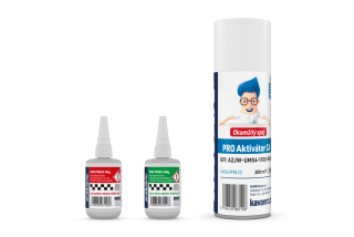 KAVAN PRO PNEU střední a řidké vteřinové lepidlo 50g + Kavan aktivátor CA 200ml