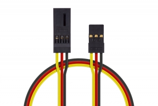 4606 S prodlužovací kabel 900mm JR plochý silný, zlacené kontakty (PVC)