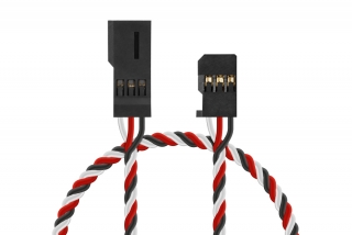 4611 J prodlužovací kabel 600mm Futaba kroucený silný, zlacené kontakty (PVC)