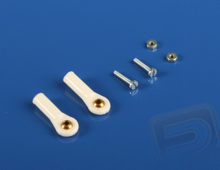 2400 Kulový čep V1, pr.4mm, M2/1,6 Bílý 2ks