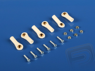 2401 Kulový čep V1, pr.4mm, M2/1,6 Bílý 6ks