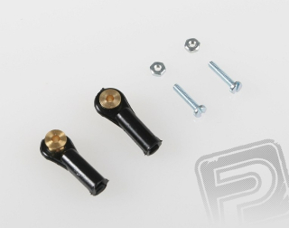 2402 Kulový čep V1 pr.4mm, M2/1,6 Krátký Černý 2ks
