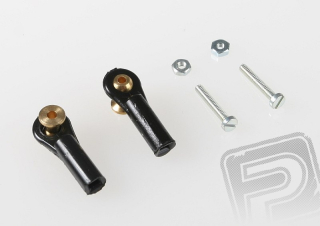 2404 Kulový čep V1, pr.4mm, M2/1,6 Dlouhý Černý 2ks