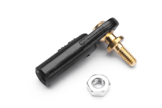 2409 Kulový čep V1, pr.4mm, M2/M2 Dlouhý Černý 6ks