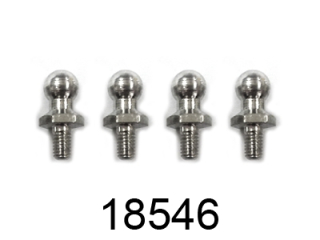 Kulové čepy řízení 2,6mm, 4ks.