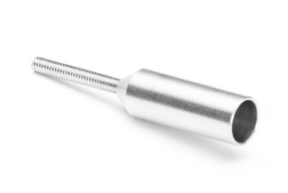 2040 Koncovka táhla Al pro carbon trubku 4mm/M2,5 2 ks
