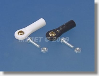 2421 Kulový čep V1, pr.5mm, M2/2 Černý 6ks