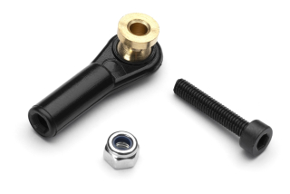 2457 Kulový čep V1, pr.7mm, M3/3 Krátký Černý 6ks