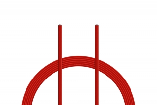 Kabel silikon 0.75mm2 1m (červený)