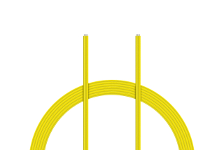 Kabel silikon 2.5mm2 1m (žlutý)