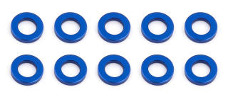 Vymezovací hliníkové podložky, 5.5x3,0x1.0mm, modré, 10 ks.