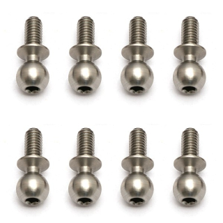 Kulové čepy, střibrné, 6 mm délka závitu, 10 ks.