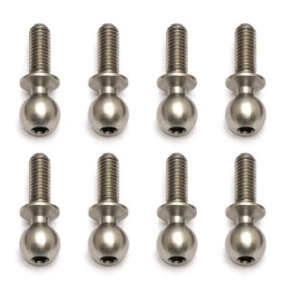Kulové čepy, střibrné, 8 mm délka závitu, 10 ks.