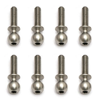 Kulové čepy, střibrné, 10 mm délka závitu, 10 ks.