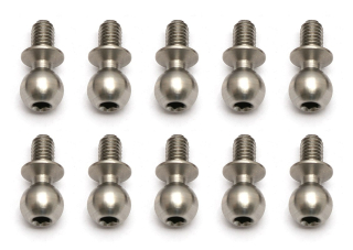 Kulové čepy, střibrné, 4 mm délka závitu, 10 ks.