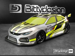 Karoserie čirá Bittydesign pro TC FWD podvozky 190mm
