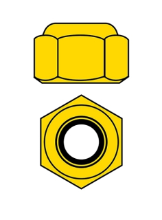 Hliníkové Nylon STOPmatky M4 - zlaté - 10 ks.