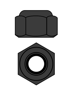 Hliníkové Nylon STOPmatky M3 - šedé - 10 ks.