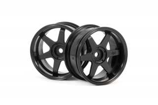 TE37 disky 26mm Černé (0mm Offset) 2ks
