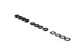3mm sada podložek černé (0.5mm/1.0mm/2.0mm), 4+4+4 ks.